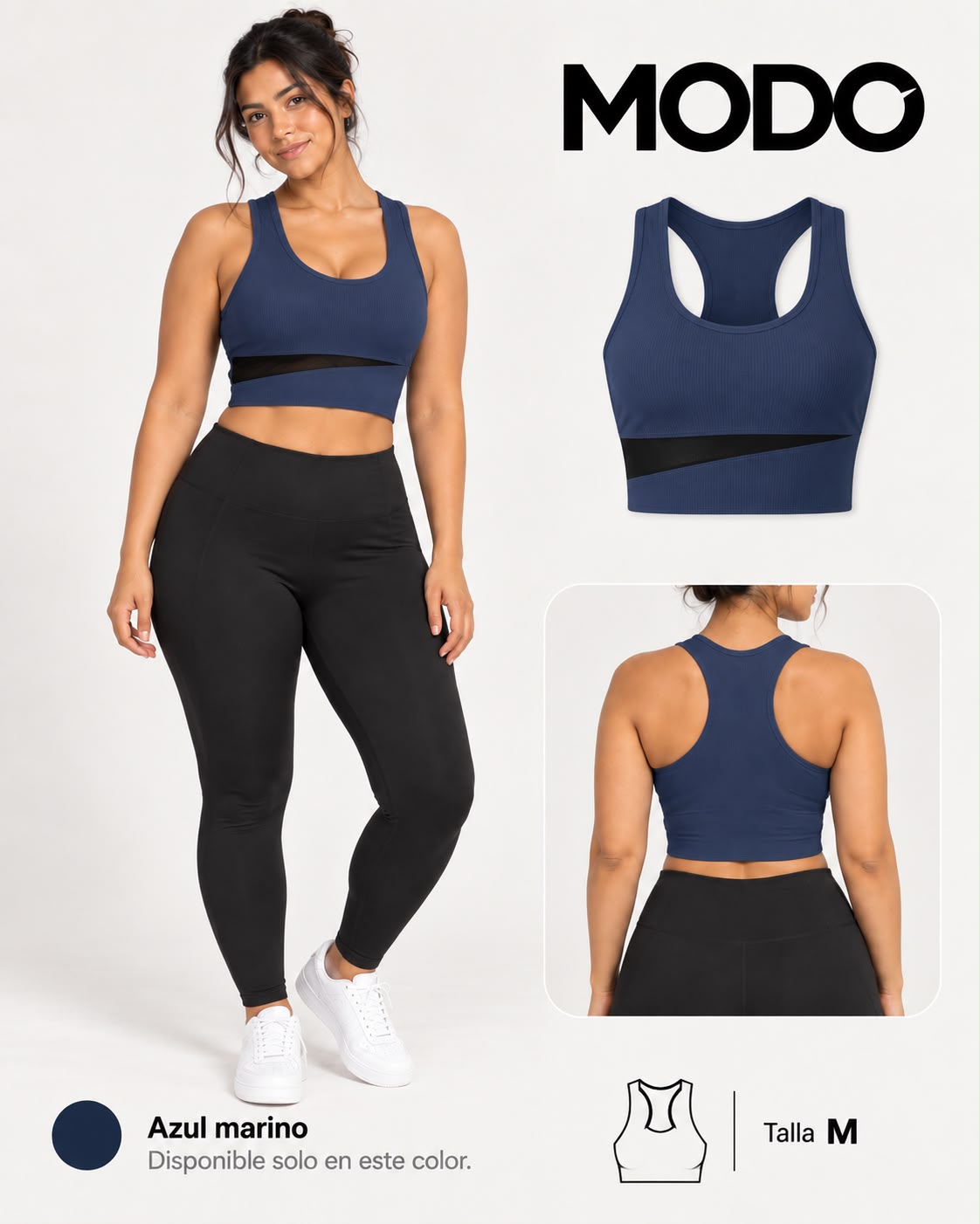 Top azul marino